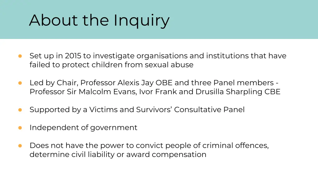 about the inquiry