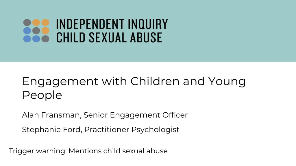 engagement with children and young people
