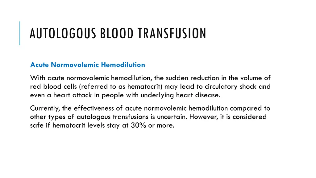 autologous blood transfusion 1