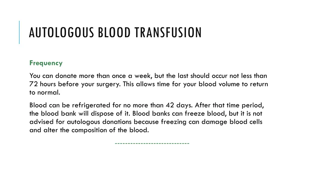 autologous blood transfusion 3