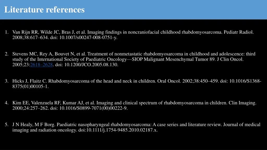 literature references
