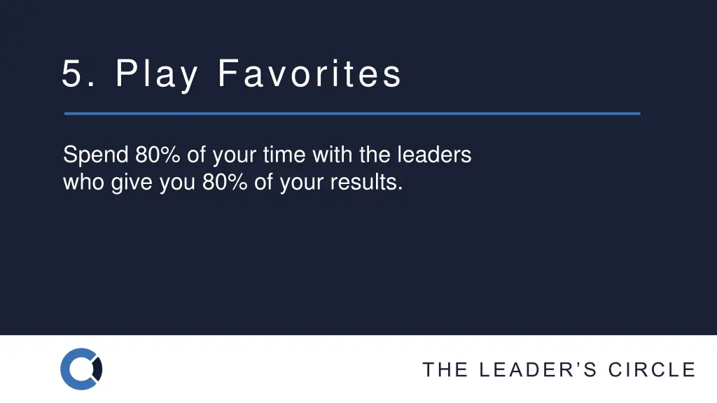 5 play favorites