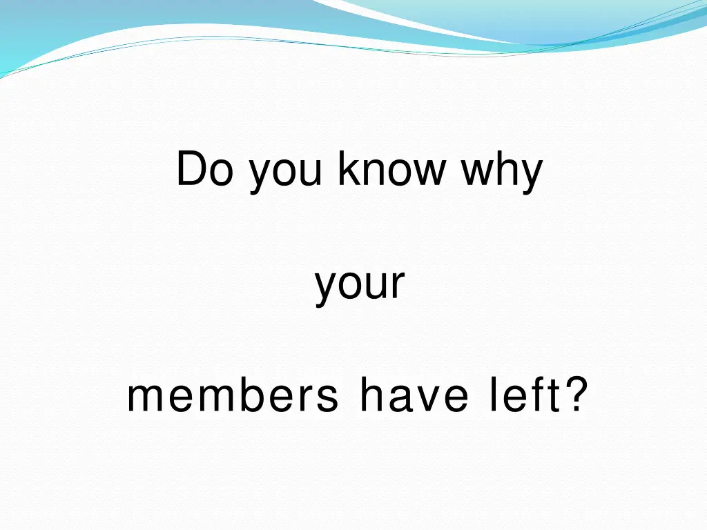 do you know why your