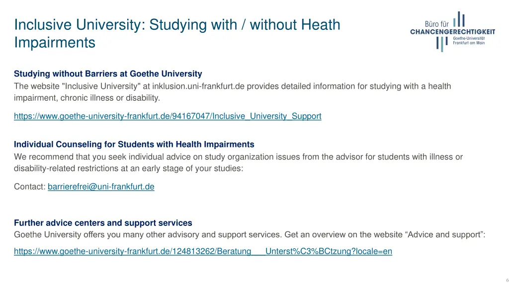 inclusive university studying with without heath