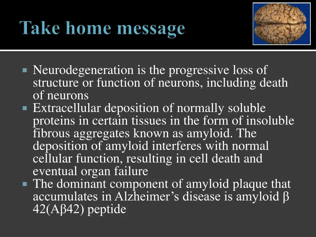 neurodegeneration is the progressive loss