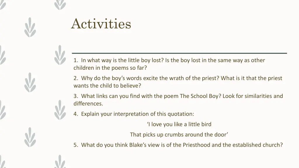 activities