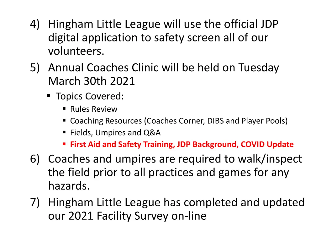 4 hingham little league will use the official