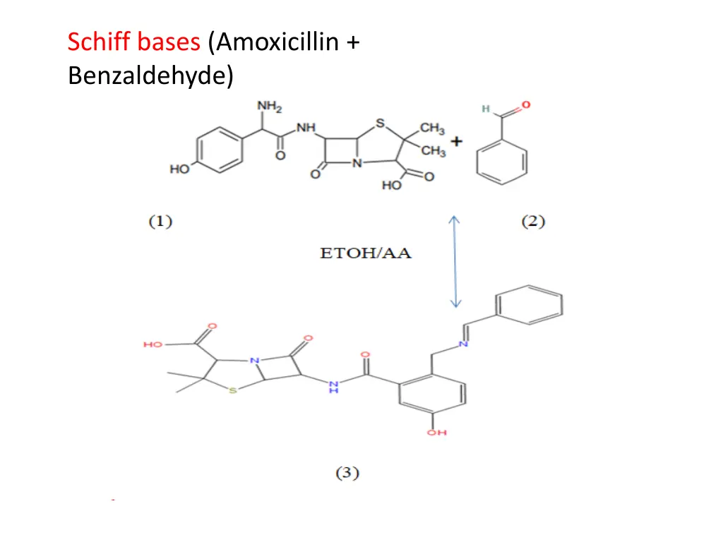 schiff bases amoxicillin benzaldehyde