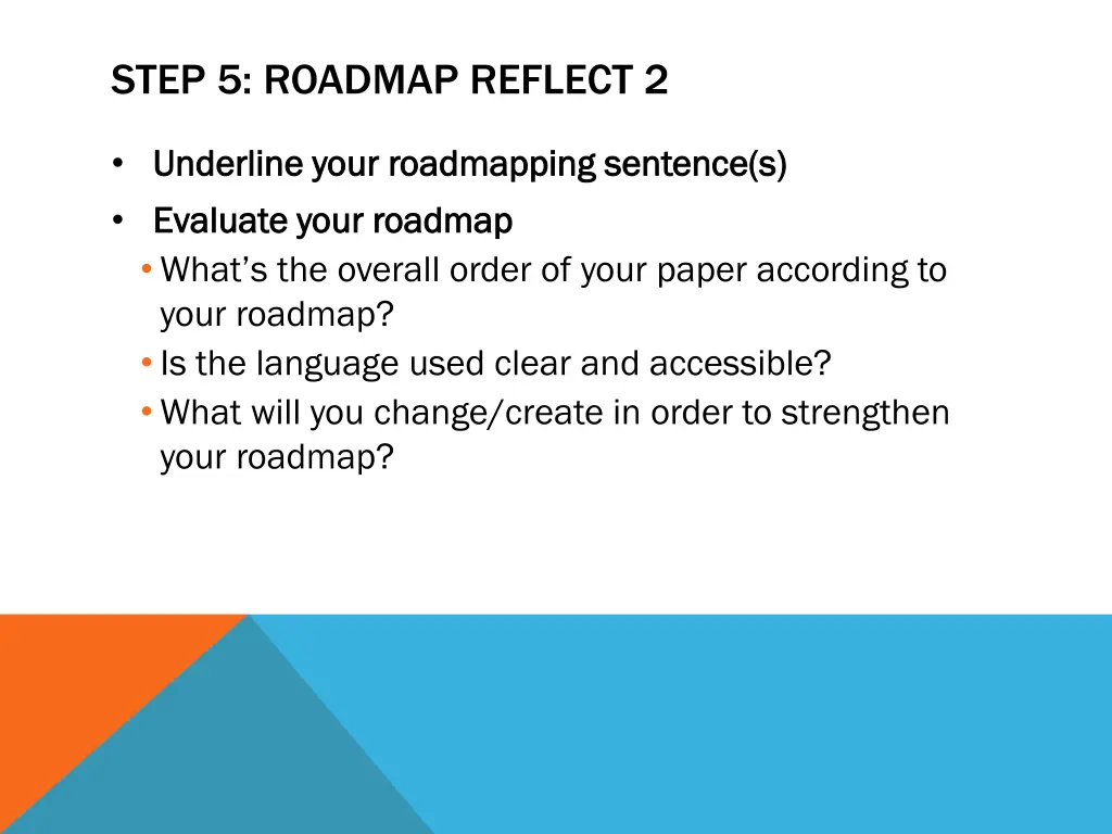 step 5 roadmap reflect 2