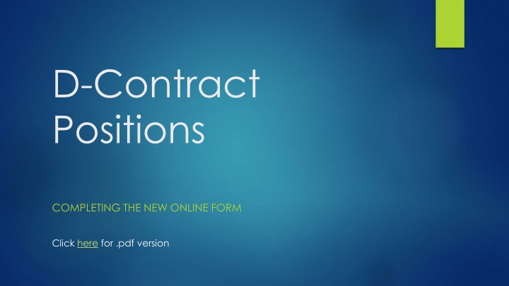 d contract positions