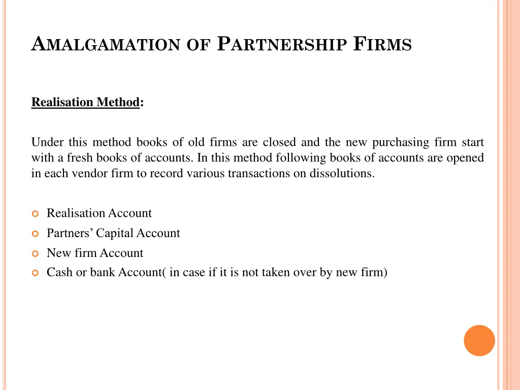 a malgamation of p artnership f irms 1