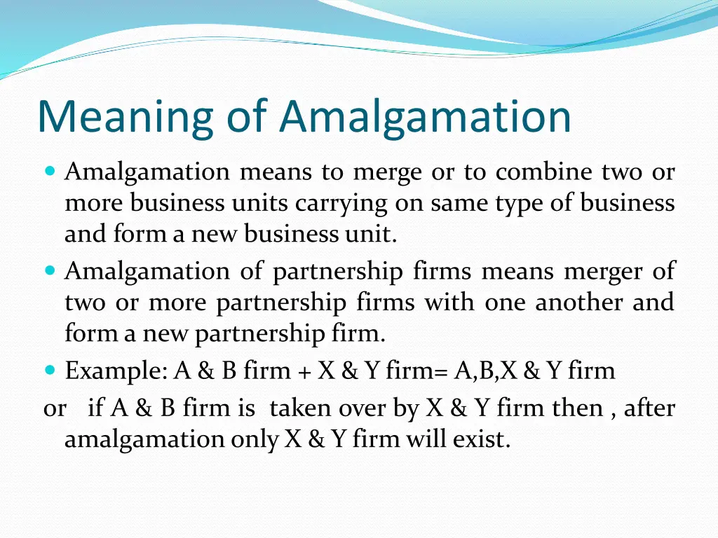 meaning of amalgamation