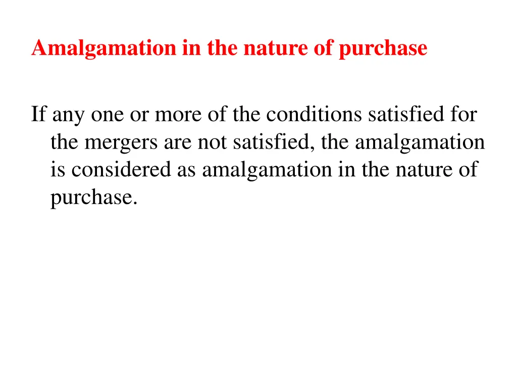 amalgamation in the nature of purchase