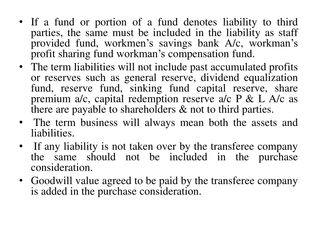 if a fund or portion of a fund denotes liability