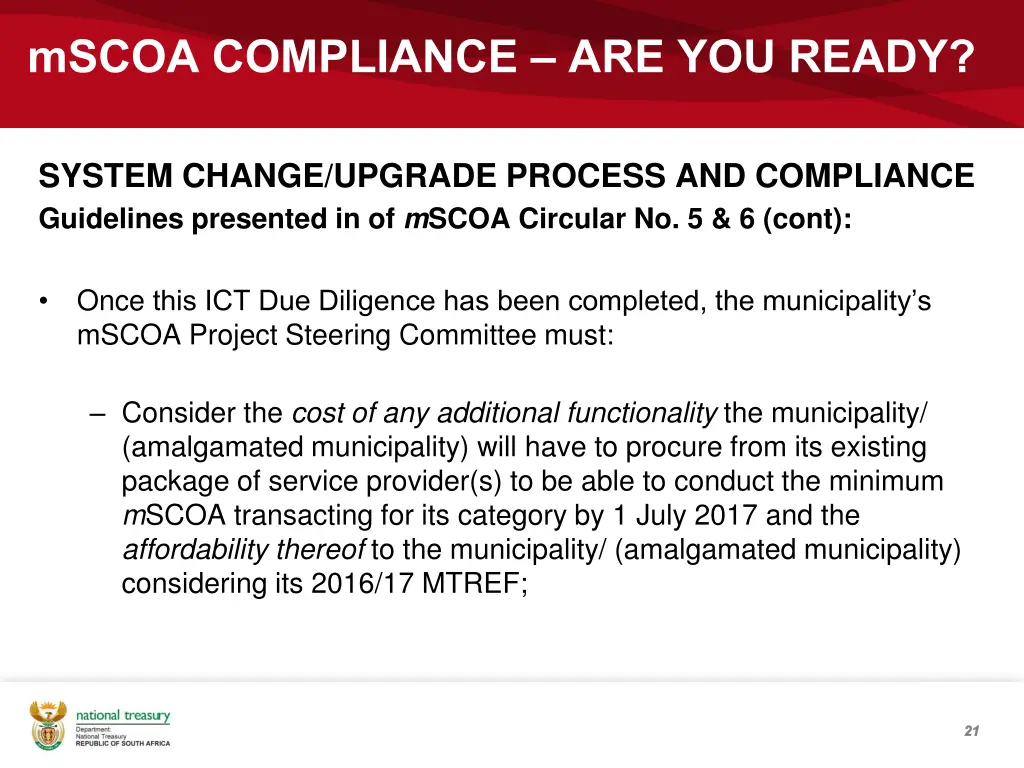 mscoa compliance are you ready 18