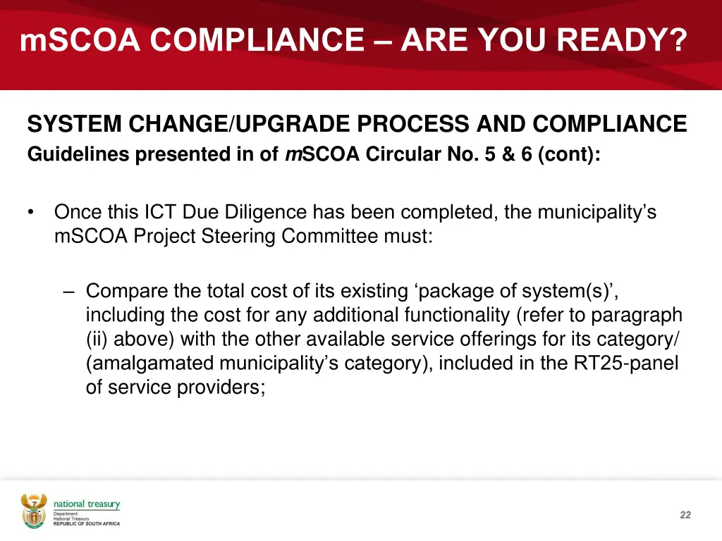 mscoa compliance are you ready 19