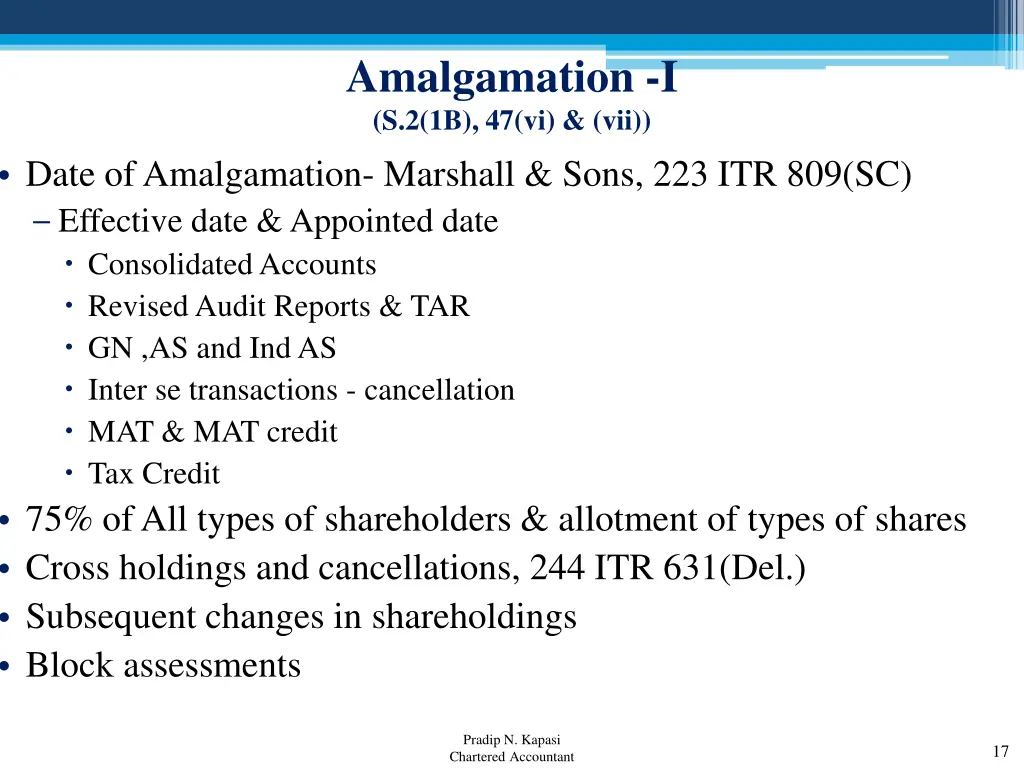 amalgamation i s 2 1b 47 vi vii