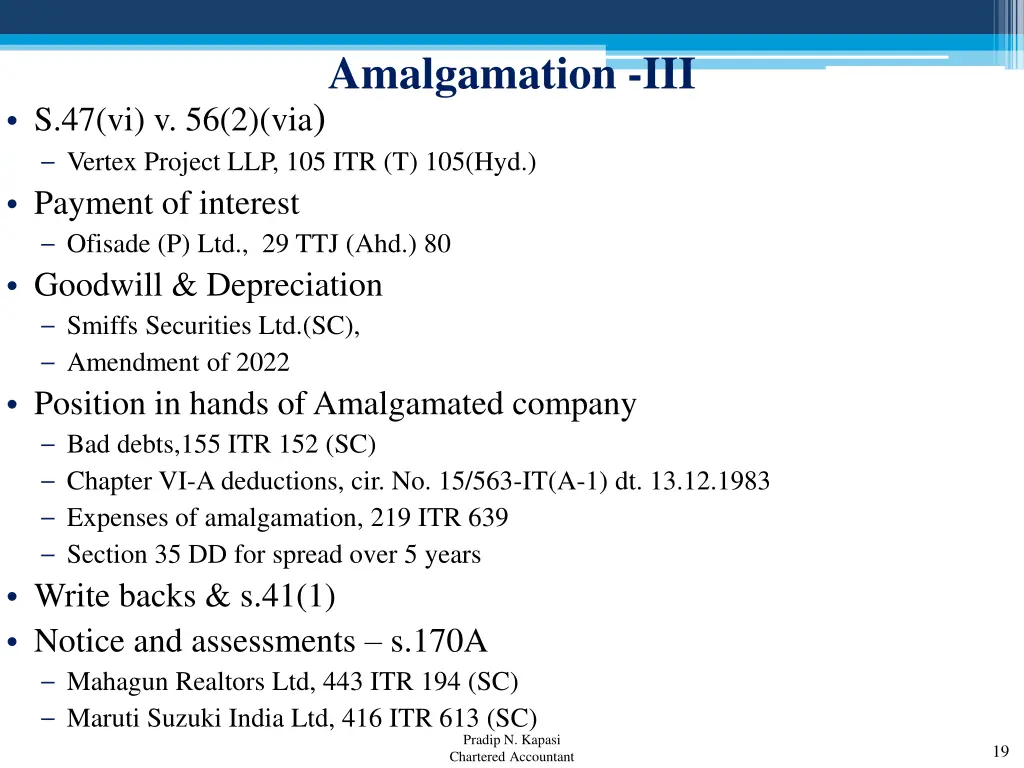 amalgamation iii