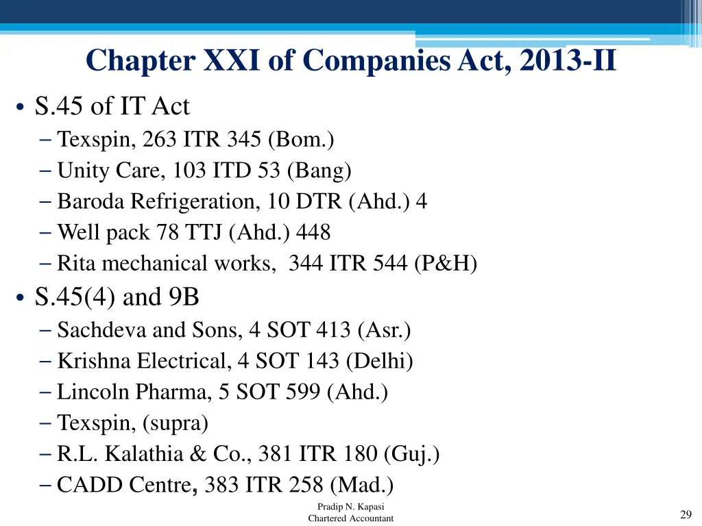 chapter xxi of companies act 2013