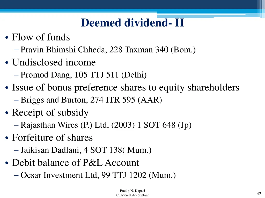 deemed dividend ii