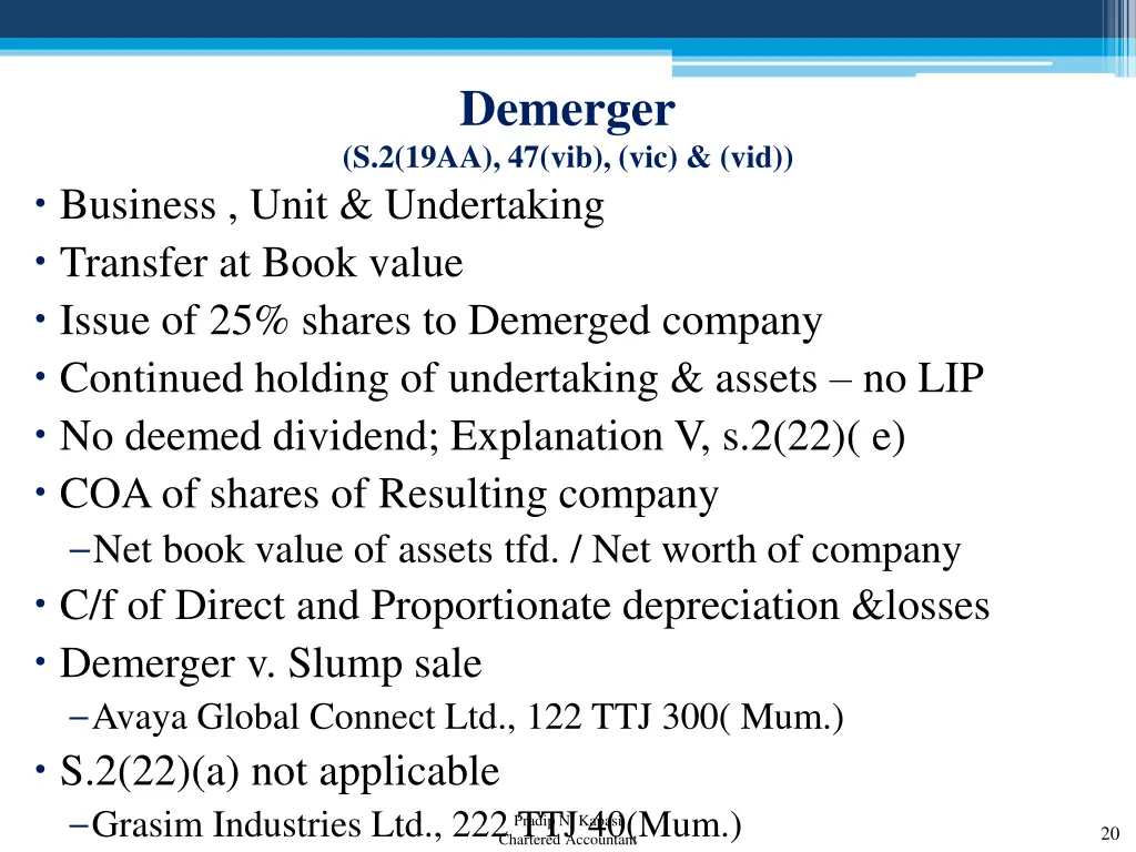 demerger