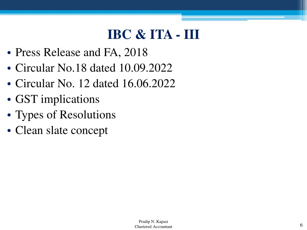 ibc ita iii