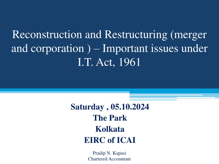 reconstruction and restructuring merger