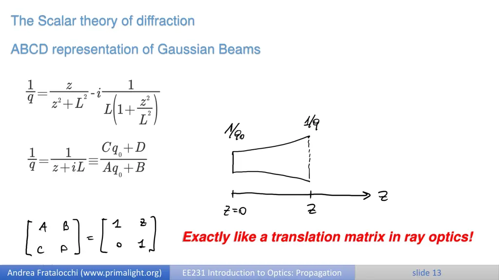 the scalar theory of diffraction 11