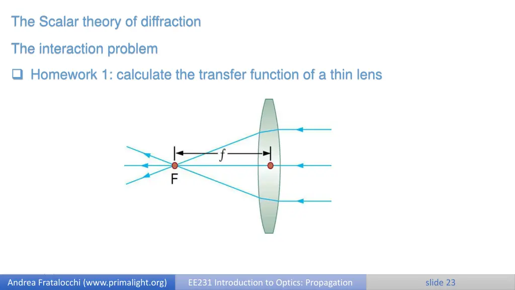 the scalar theory of diffraction 13