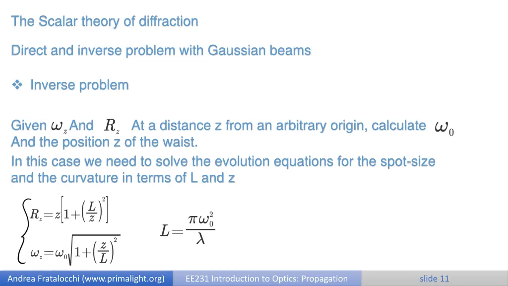 the scalar theory of diffraction 9