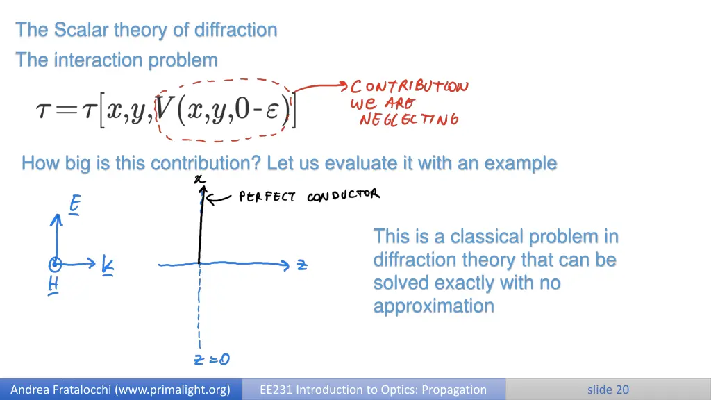 the scalar theory of diffraction the interaction 5