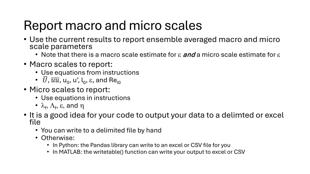 report macro and micro scales use the current