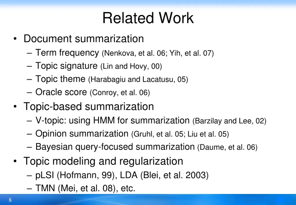 related work