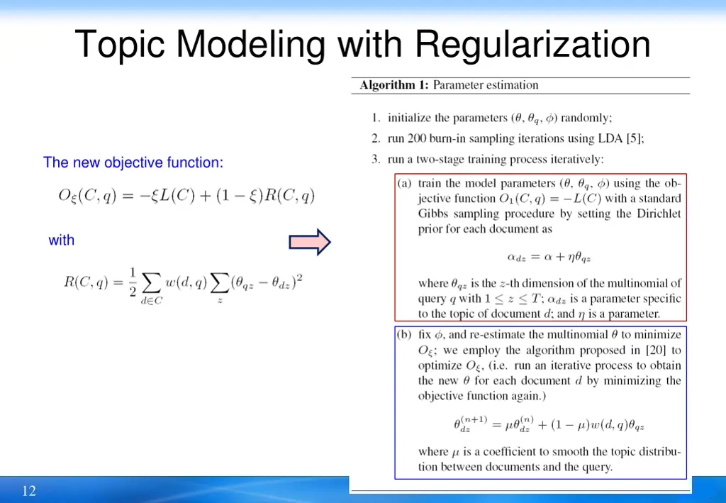 topic modeling with regularization