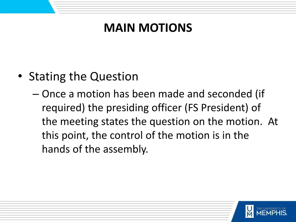 main motions 1