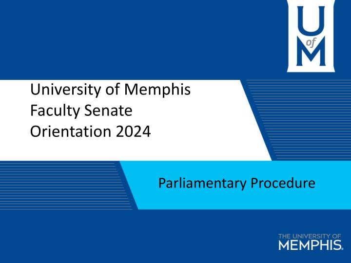 university of memphis faculty senate orientation