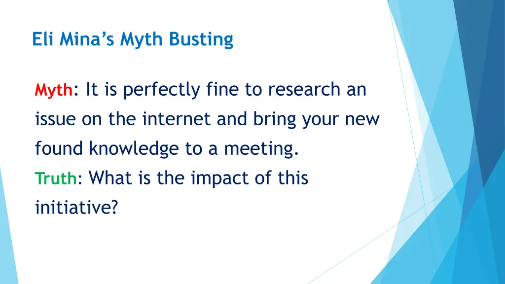 eli mina s myth busting 2