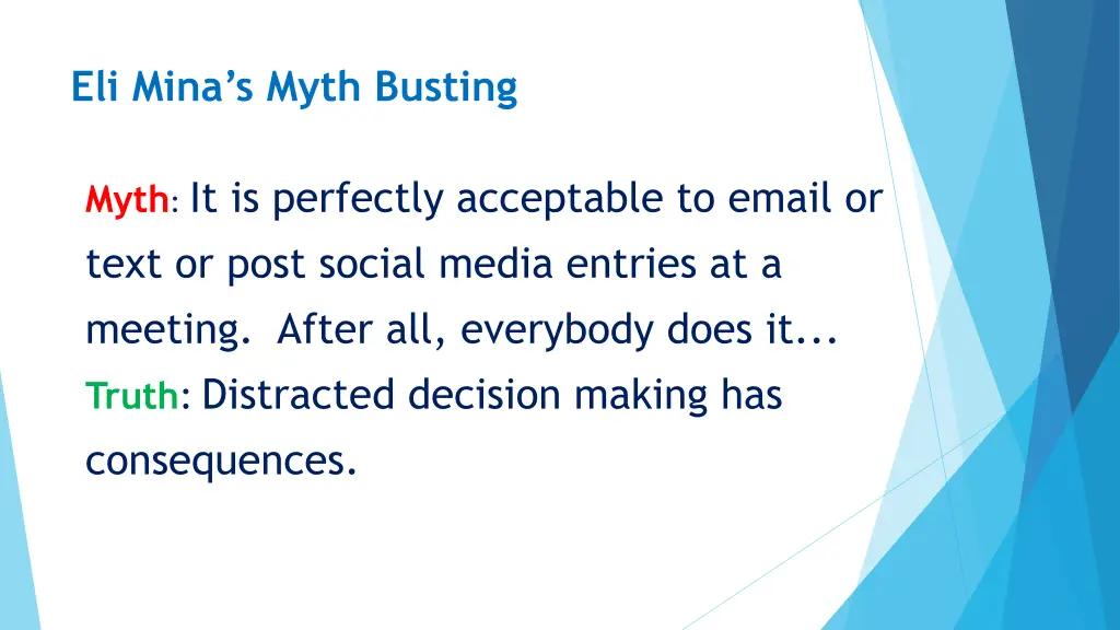 eli mina s myth busting 3