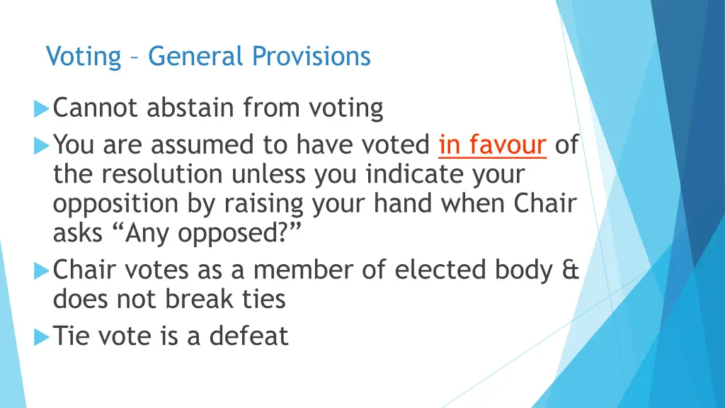voting general provisions
