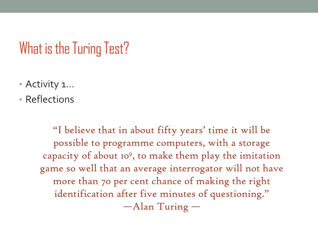 what is the turing test