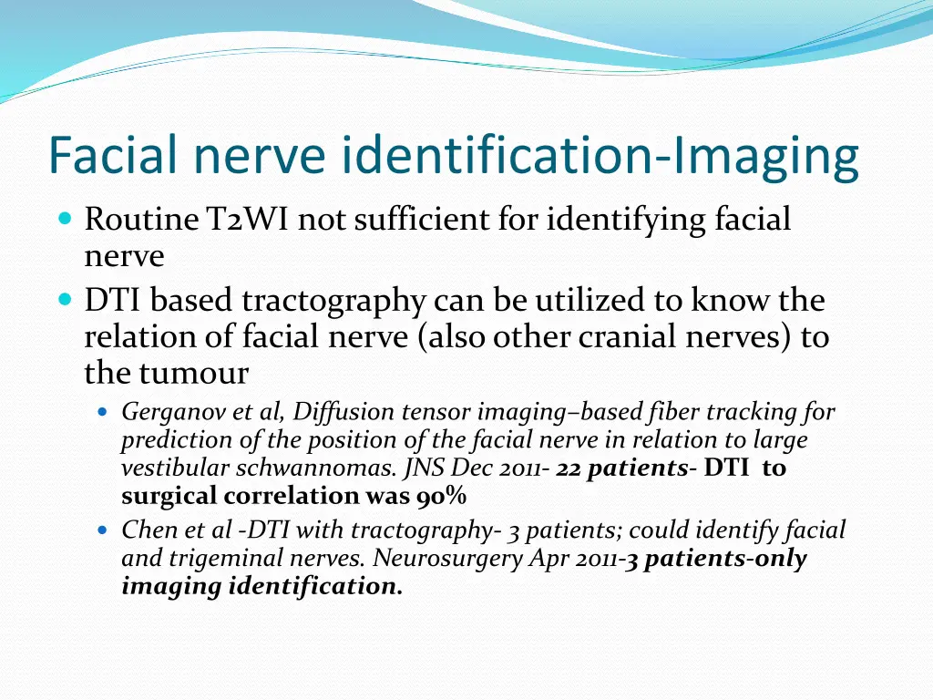 facial nerve identification imaging routine t2wi