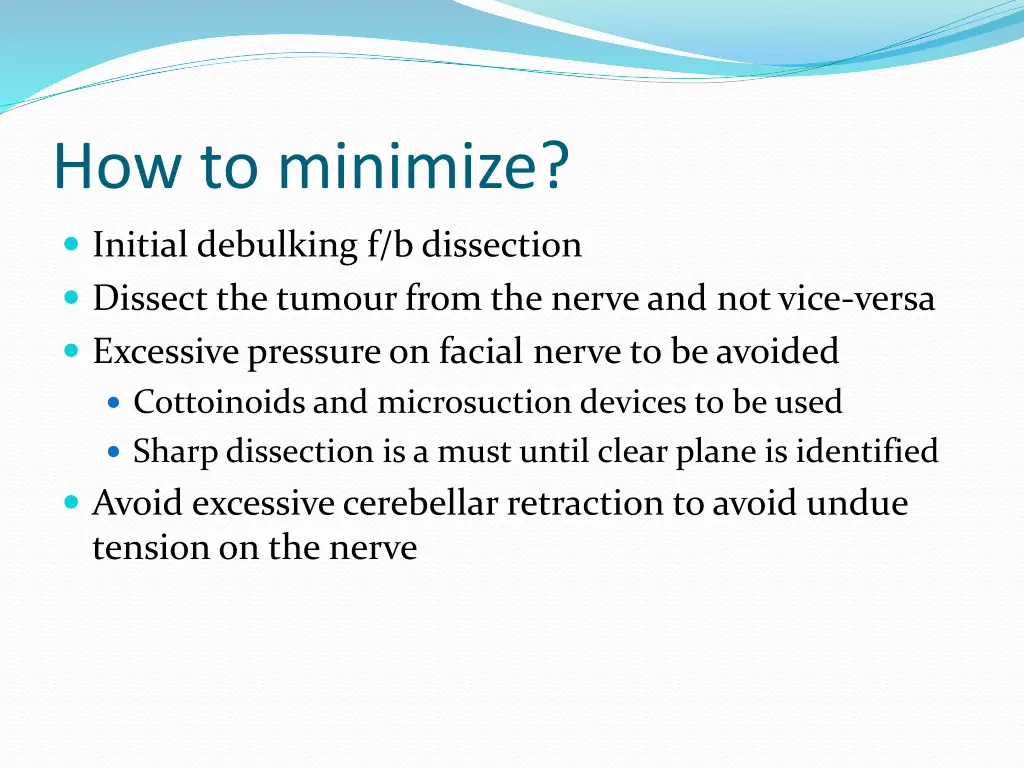 how to minimize