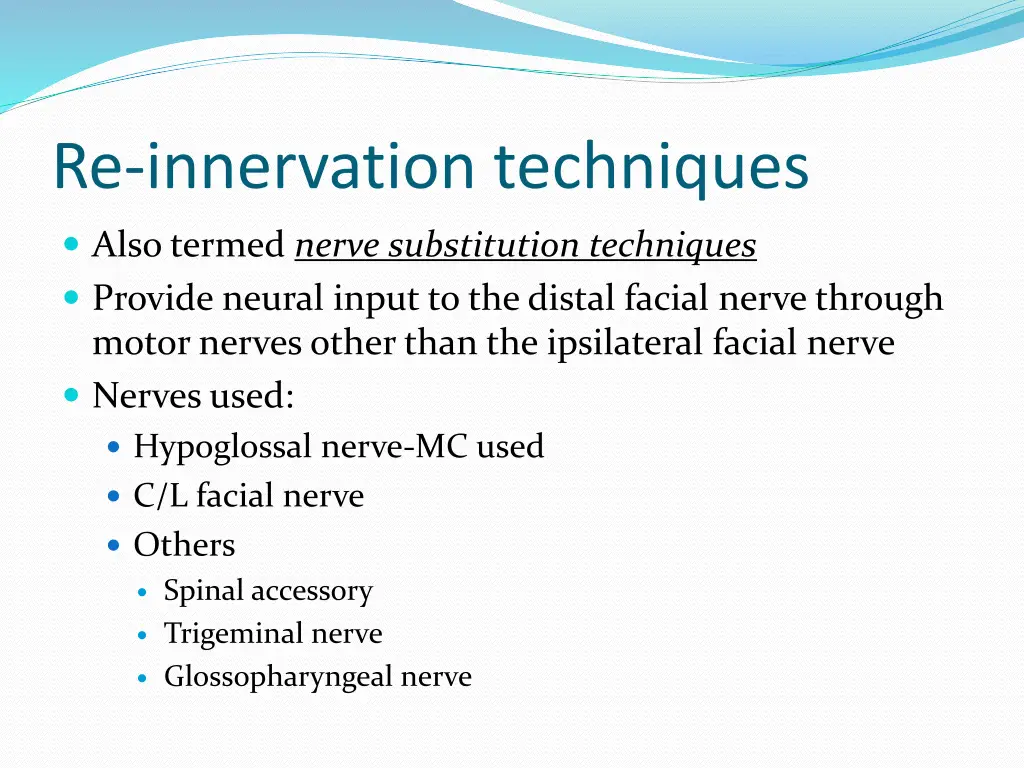 re innervation techniques