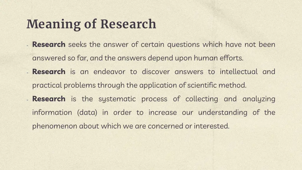 meaning of research