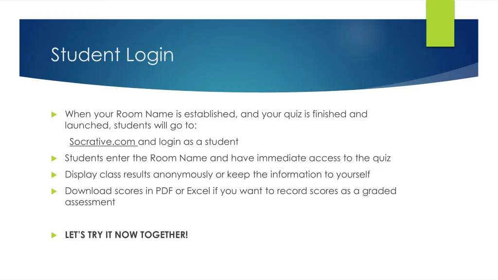student login
