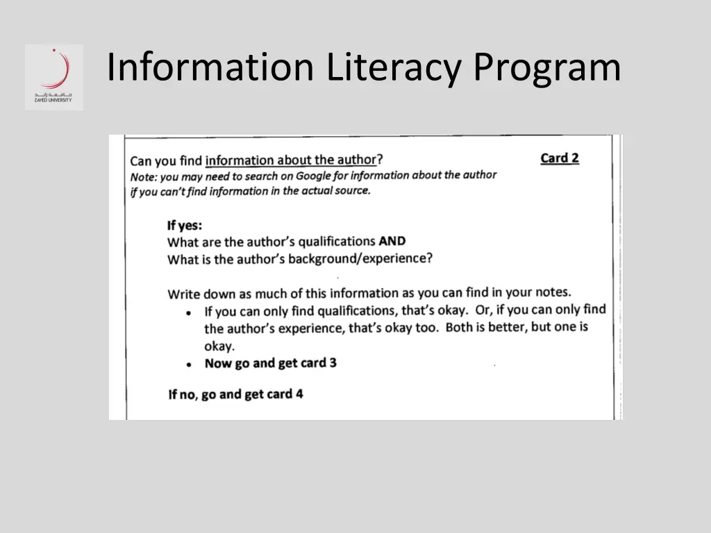 information literacy program 11