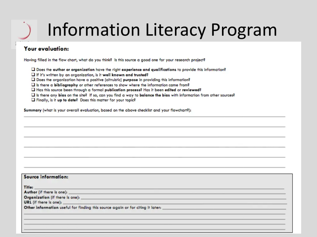 information literacy program 17
