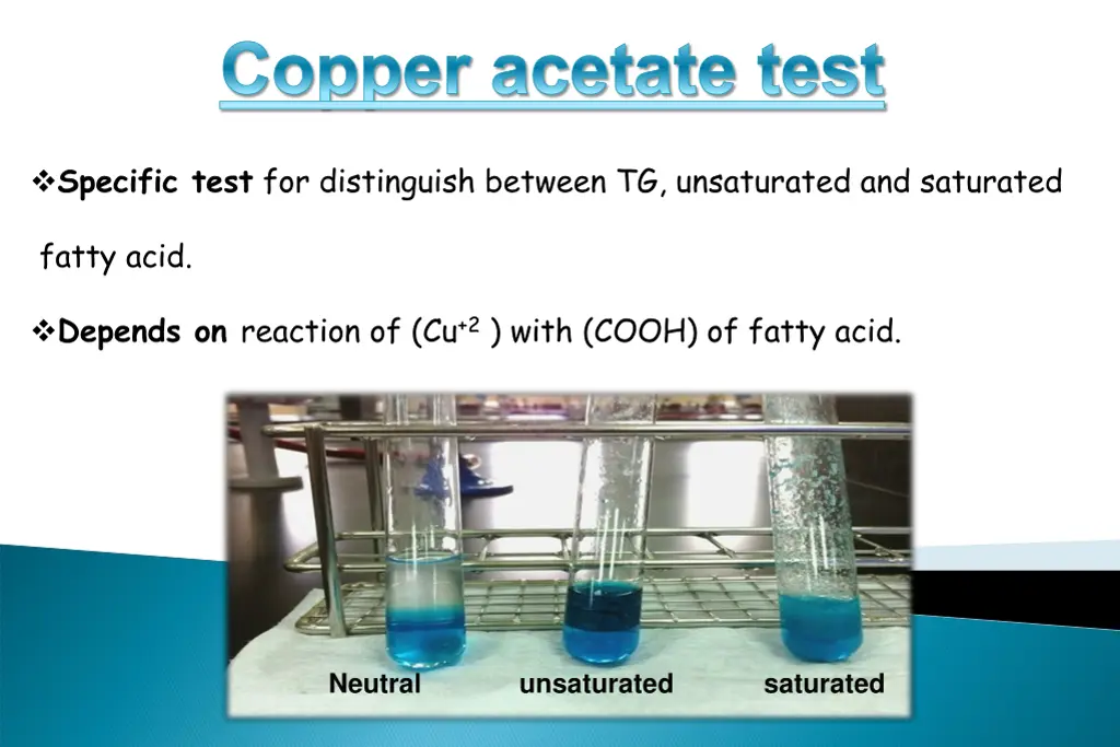 copper acetate test