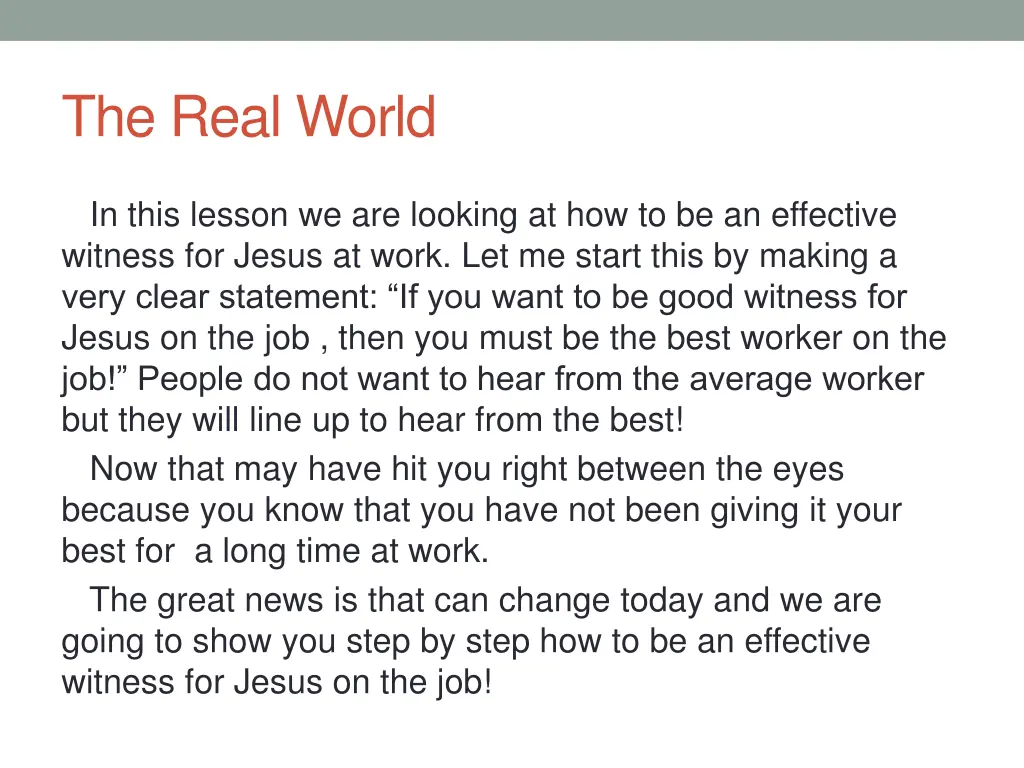 the real world