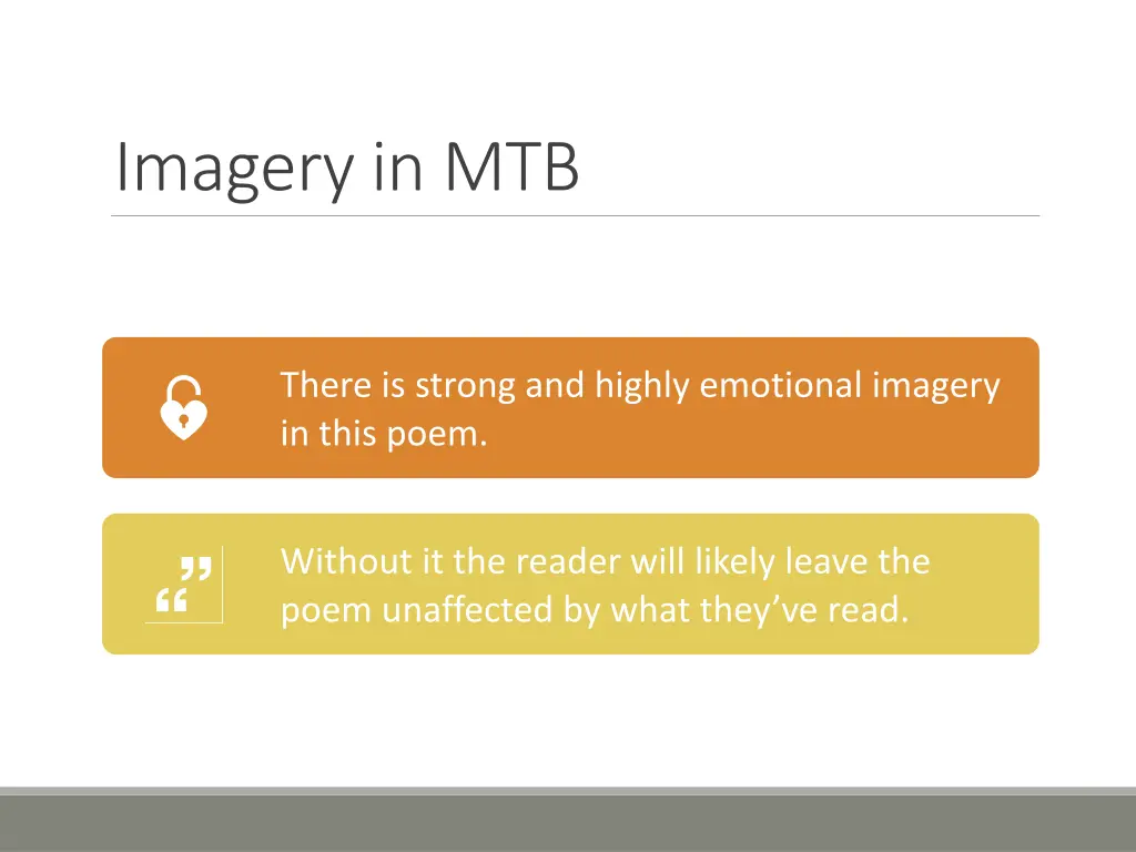 imagery in mtb